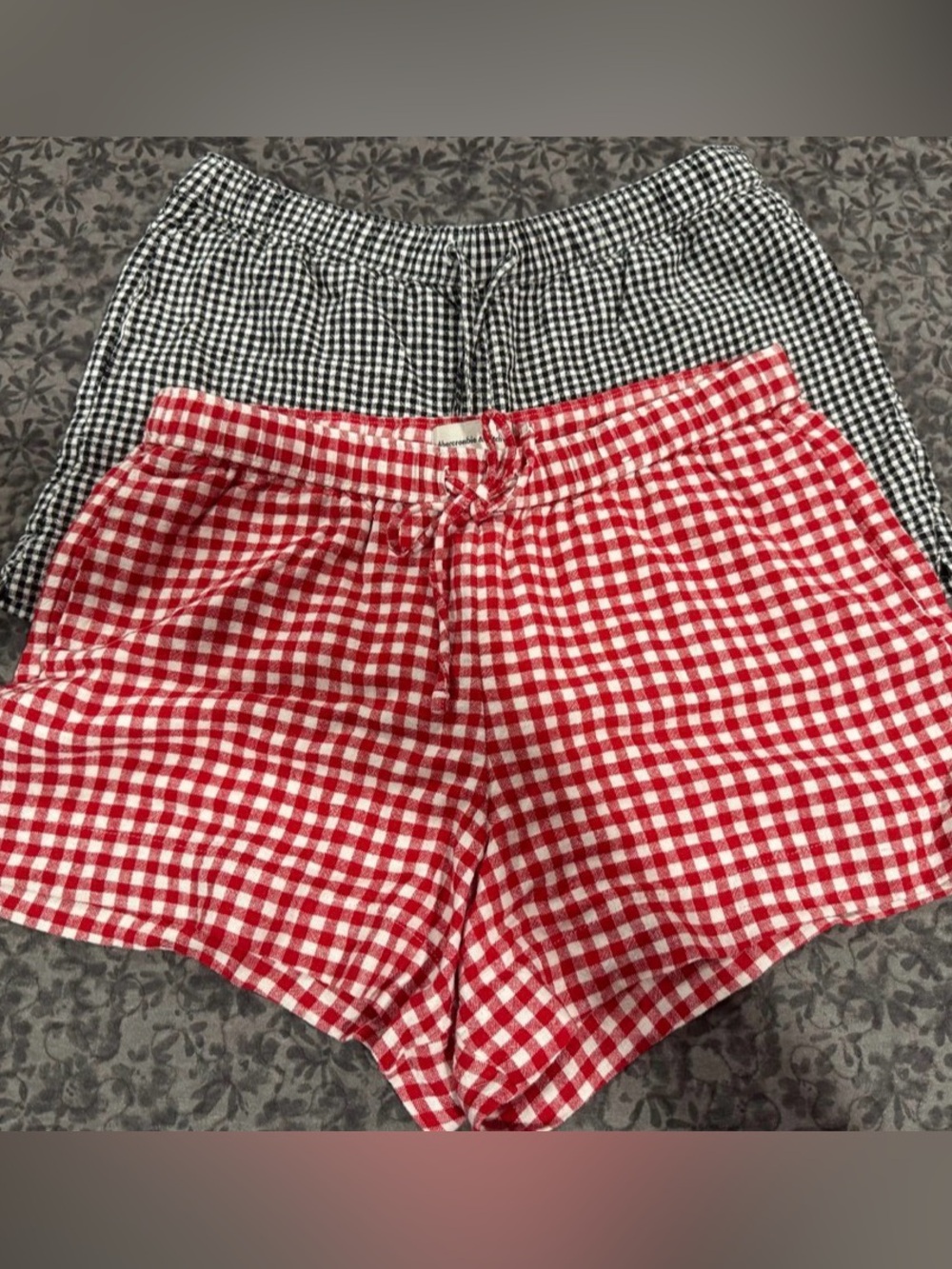 Abercrombie Linen Gingham Shorts